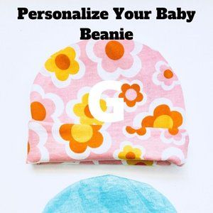 Personalized baby hat, custom baby hat, custom baby beanie, monogramed baby hat